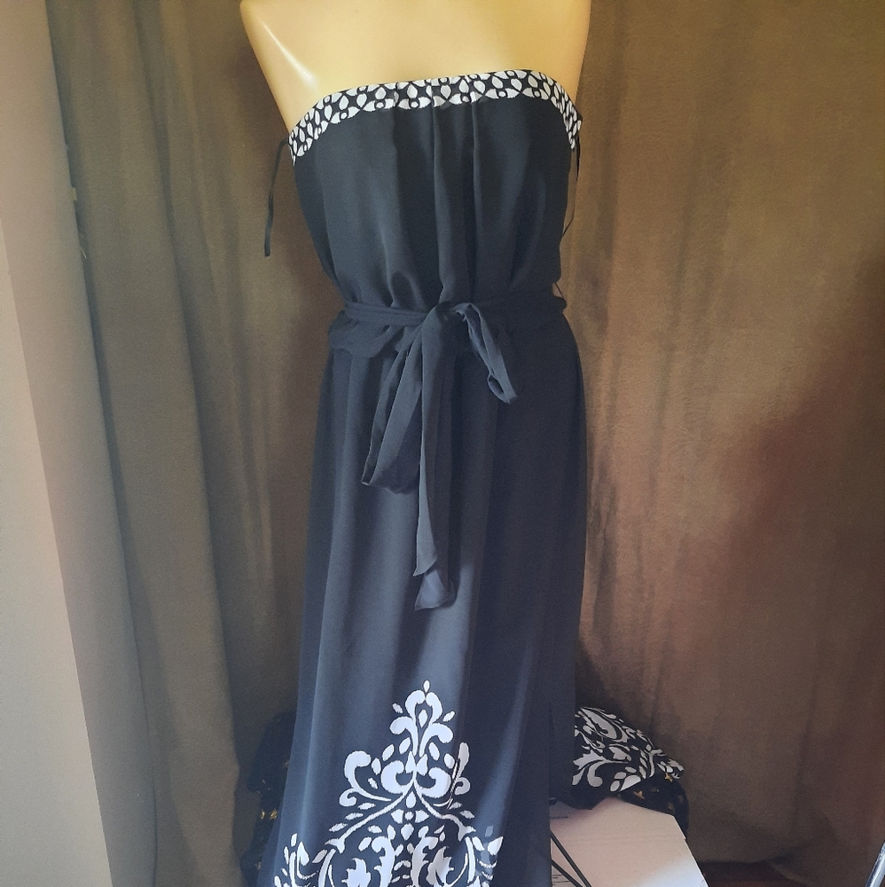WHBM Strapless (with straps if desired) double split dress sz 6 NWT